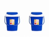 ARISTO Plastic Swing Lid Garbage Dustbin 16 LTR Combo (Blue & Blue)