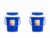 ARISTO Plastic Swing Lid Garbage Dustbin 16 LTR Combo (Blue & Blue)