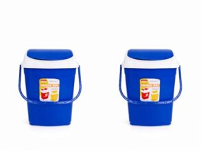 ARISTO Plastic Swing Lid Garbage Dustbin 16 LTR Combo (Blue & Blue)