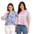 Civamee Women’S Cotton Blend Printed Combo (Pack Of 2) Shirts – 3/4 Sleeves V Collar Neck (Combo1744_3_5-S)