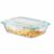 SignoraWare Lock ‘N’ Store Borosilicate Glass Rectangle Container | Microwave Safe | Convenient Storage | Elegant design | Air Tight Lid | Useful for Tiffin and lunch Box (1.4 Ltr | Clear)