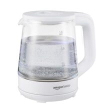 Amazon Basics 1.5 Litre Electric Glass Kettle | 1350W | 360° Swivel Base | Led Indicator | Dry Boil Protection |Auto Shut-Off & Overheat Protection | Multipurpose Travel Kettle