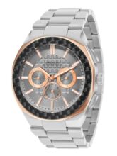 French Connection Textured Grey Round Dial with Stainless Steel Multifunction Watch for Mens – FCH27SM