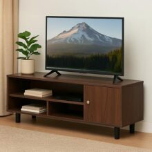 Royaloak Nova Entertainment Unit | Engineered Wood | Melamine Finish | Ample Storage | Wire Manager | Middle Leg For Extra Stability | Durable & Long Lasting