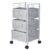 Amazon Brand – Solimo 360° Revolving Preassembled Heavy-Duty 3 Layer Square Portable Trolley With Wheels | Multipurpose Storage Racks | Books, Fruits And Vegetables (Matte,Silver)