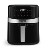 Tower Vortx 4.5L Digital Air Fryer | 1600W | 10 Preset Menus | Cook Samosa, Tikka, Fries & More Oil-Free | 50–200°C | 60-Min Timer | Pre-Heat Mode | 2 Yr Warranty | 9000+ Happy Customers
