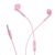 Ambrane Wired In Ear Earphones With In-Line Mic For Clear Calling, 14Mm Dynamic Drivers For Boostedbass™, 3.5Mm Jack, Multi-Functional Controller (Stringz 38 Lite, Pink)
