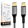 Texovera 65W 3A Fast Charging 1M Type C Cable For Smartphones, Tablets, Laptops & Other Type C Devices, 480Mbps Data Sync, Quick Charge 3.0 Black