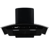 Livpure Avian 90 Cm | Curved Glass | 1450 M³/Hr Suction | Filterless | Touch & Gesture Control | Low Noise | 10 Years Motor + 2 Years Comprehensive Warranty | Black