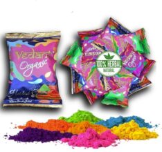 Popo Toys Holi Herbal Gulal – 100% Organic, 10 Pcs (100Gm X 10), Multicolor, Kid