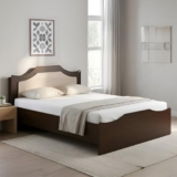 Nilkamal Willy Wooden Double Bed Without Storage | Engineered Wood | Contemporary Design | Wenge & Sonoma Oak