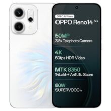 OPPO Reno14 5G (Pearl White, 8GB RAM, 256GB Storage)