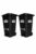 Aristo Plastic Wheel Pedal Garbage Dustbin 65 Ltr (Black //Black) Pack Of 2
