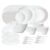 Larah by Borosil Silk Series Opalware Dinner Set | for Family of 6 | Microwave & Dishwasher Safe | Bone-Ash Free | Crockery Set for Dining & Gifting | Plates & Bowls | White (47 PCS)