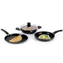 The Better Home Non Stick Induction Cookware (3mm Thickness)| Induction Utensils for Cooking |Non Stick Frying Pan (24cm), Dosa Tawa (28cm), Kadai (24cm) | 3 Layer Coating