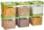 Amazon Brand – Solimo Plastic Multipurpose Airtight Containers For Kitchen, Square, Set Of 6, 700 Ml Each, Green