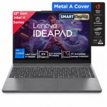 Lenovo IdeaPad Slim 3 Smartchoice 13th Gen Intel Core i7-13620H 15.3 inch (38.8cm) WUXGA IPS Laptop (16GB RAM/512GB SSD/Windows 11/Office 24/Metal A Cover/Backlit Keyboard/Luna Grey/1.6Kg), 83K101JGIN