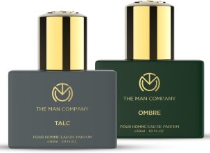 THE MAN COMPANY Talc & Ombre Perfume Combo | Long-Lasting Fragrance Eau de Parfum  –  60 ml(For Men)