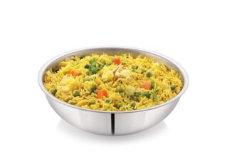Anjali Tattva Triply Stainless Steel Tasara-3300Ml, Aluminium Core, Induction Base, Fast & Even Heating, Perfect For Searing, Frying And Everyday Cooking(Tvtts26)