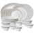 Larah by Borosil Fluted Series Classic Opalware Dinner Set | 27 Piece for Family of 6 | Microwave & Dishwasher Safe | Bone-Ash Free | Crockery Set for Dining & Gifting | Plates & Bowls | White