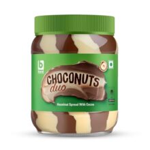 BONI Choconuts Duo Hazelnut Chocolate Spread with Cocoa 400g | Belgian Style Chocolate Hazelnut Spread | Smooth & Creamy Dessert Spread for Bread, Pancakes & waffles