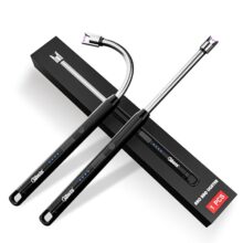Crasts Usb Plasma Rechargeable Electric Gas Lighter For Pooja Room, Candles, Bbq, Multi Purpose – 360 Degree Flexible & Windproof (Multicolor)