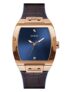 GUESS Mens 43 mm Phoenix Blue Dial Genuine Leather Analog Watch – GW0386G2