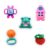 Kids Mandi Non Toxic Plastic Colourful Lovely Attractive Baby Rattle & Teether Toys Set Of 6 Pcs For Babies, Toddlers, Infants & Children (Multicolour)