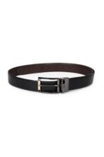 Louis Philippe Men 100% Italian Leather Dual Tone Zinc Alloy Buckle Formal Reversible Belt