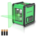 TOMAHAWK® TLC-2315-2 Line laser leveller | Compact 2 Green Line Laser Level – 98ft Green Cross Self-Levelling Laser Line for Construction | Magnetic holder Not Included