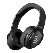 pTron Studio Pro w/ 65Hrs Playtime, Wireless Over Ear Headphones w/HD Mic, Dual Device Pairing, TruTalk AI-ENC Calls, Low-Latency Game & Music, 40mm Drivers, BT5.4, Type-C Fast Charging (Jet Black)