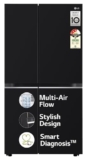 Lg 655 L, 3 Star, Frost Free Smart Inverter Double Door Side By Side Refrigerator (Gl-B257Hwby, Western Black, Express Freezing | Multi Air-Flow)