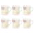 Larah by BOROSIL Crysta Series Zoya Opalware Mug | Set of 6 Tea/Coffee Mugs, 160 ml Each | Microwave & Dishwasher Safe, Bone-Ash Free | Crockery Set Ideal for Daily Use & Gifting | White