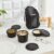 Amazon Brand – Solimo Lunch Box Set With Bag (Office, School & Travel) | 3 Steel Inner Containers (250 Ml, 400 Ml, And 550 Ml) With Cutlery | Microwave Safe | Leakproof – Black