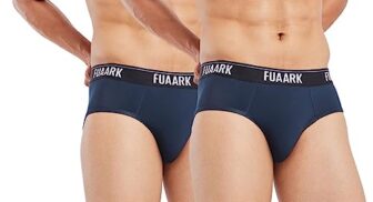 FUAARK Men’s Micro Modal Innerwear – Ultra-Soft & Breathable Underwear for Men (Pack of 2) (S, Blue)