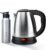 Longway Kestro 1.5 Ltr Electric Kettle With Water Bottle Combo | Automatic Shut-Off | Durable Stainless Steel Body For Boiling | 2 Years Warranty (Silver Black, 1500W)