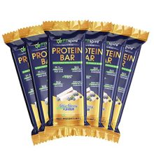 Fitspire Protein Bar | Protein Snacks For All Age Group | 100% Veg | No Preservatives | Sugar Free Bar | For Energy, Fitness & Immunity | 60Gm Per Bar | Pack Of 6 Bar | Blueberry Flavour