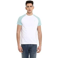 Red Tape Men’S Regular Fit T-Shirt (Rhp0095_White/Green Melange S)