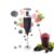 Wonderchef Prima Plus Electric 250 W Hand BlenderIPortableIHot & Cold BlendingIFood Grade Stainless SteelBladesINon- detachable Steel RodI2 Speed Button I Wall Mount Holder I 2 Years Warranty I Black