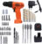 BLACK+DECKER 12-Volt Cordless /Driver with Keyless and 50 Accessories Kit CD121K50 Angle Drill(10 mm Chuck Size)