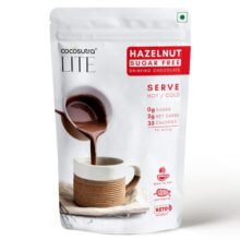 COCOSUTRA LITE – SUGAR FREE Drinking Chocolate Mix – Hazelnut | Zero Sugar, Low Carb, Low Calorie | Stevia & Erythritol based | Keto Friendly Hot Chocolate | Vegan | Enjoy hot or cold | 200 g
