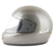 Sage Square Audi Full Face Clear Visor Helmet | Isi Certified | High Standard Safety | Extra Comfort & Stylish (Xlarge, Grey Glossy)
