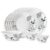 Larah by Borosil Millenia Opalware Dinner Set, 13 -Piece, White