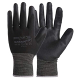 Karam HS22 Safety Gloves for Mechanical Hazards | Safety Work Gloves with Black Liner with Black PU Coating | Multipurpose Use | Cut Resistant | Abrasion, Tear & Puncture Resistant | Size-XL