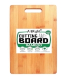 Artright Large Natural Bamboo Wood Chopping Cutting Board For Kitchen Vegetables, Fruits & Cheese, Bpa Free, Eco-Friendly, Anti-Microbial (34 X 24Cm)