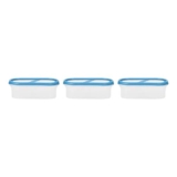 SimpArte 360° AirTight Kitchen Storage Container Set for Rice|Dal|Atta|Flour|Cereals|Pulses|Snacks, Stackable|BPA Free|Modular Design|Set of 3 (525 ml), Sky Blue