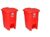 Aristo Splash Plastic Pedal Dustbin 25 Ltr Red/Red (Combo)