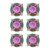 Home Genie Decorative Star-Shaped Diya Candles – Festive Wax Candles with Vibrant Red, Green & Purple Design for Diwali, Weddings, and Home Decoration Pack of 6