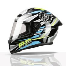 Tvs Racing Titan Series Full Face Helmet For Men | Premium Bike Helmets With Abs Shell, Uv Paint | Quick Release System | Aerodynamic Design | Dot & Isi Certified (Green, Xl)