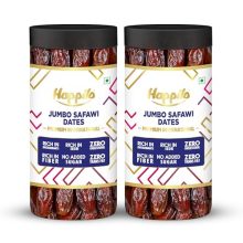 Happilo Premium Safawi Dates Jar 400G (Pack Of 2), Rich In Iron, Antixidants, Fiber And Vitamin, Chewy Texture, Natural Sweetness, No Added Preservatives